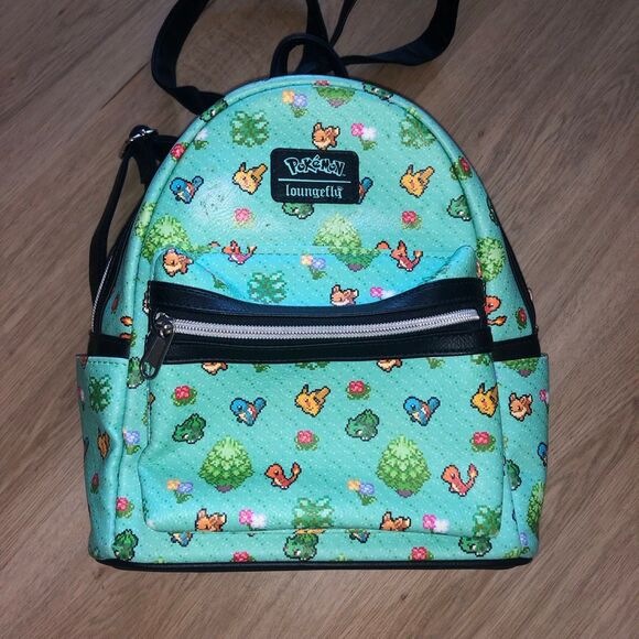 LOUNGEFLY POKEMON PIXEL STARTER MINI BACKPACK EEVEE PIKACHU BULBASAUR SQUIRTLE main image 4